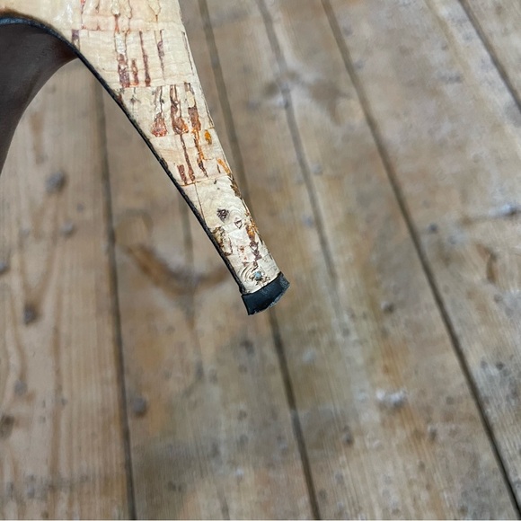 Donald J Pliner Cork Slingback Heels Stiletto Sandal Shoe 9 - Picture 13 of 15